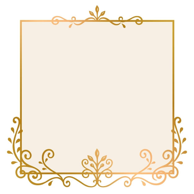 Luxus-Gold-PNG-Rahmen mit durchsichtigem Hintergrund