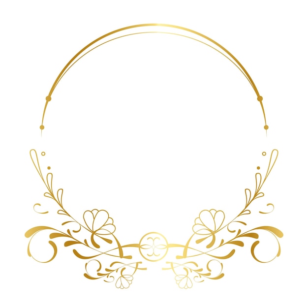 Luxus-Gold-PNG-Rahmen mit durchsichtigem Hintergrund