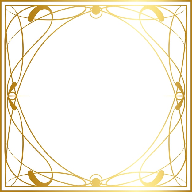Luxus-Gold-PNG-Rahmen mit durchsichtigem Hintergrund