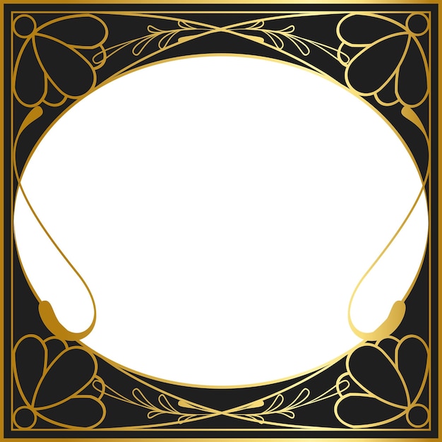 Luxus-Gold-PNG-Rahmen mit durchsichtigem Hintergrund