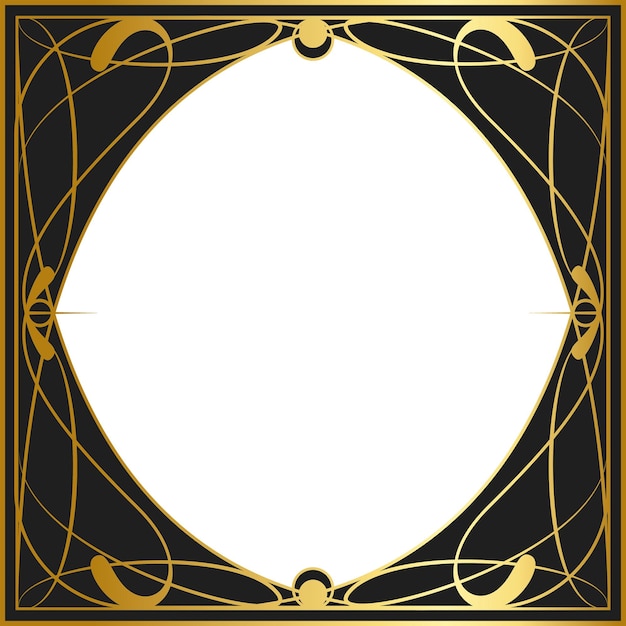 Luxus-Gold-PNG-Rahmen mit durchsichtigem Hintergrund