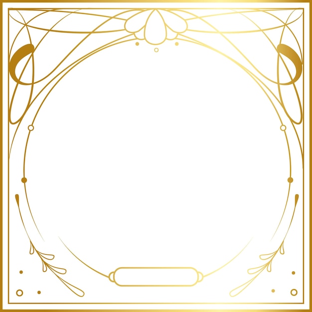 Luxus-Gold-PNG-Rahmen mit durchsichtigem Hintergrund