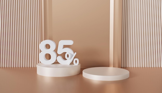 Luxus-Podium-Produkt-Display mit 85 Prozent Rabatt mit braunem Hintergrund