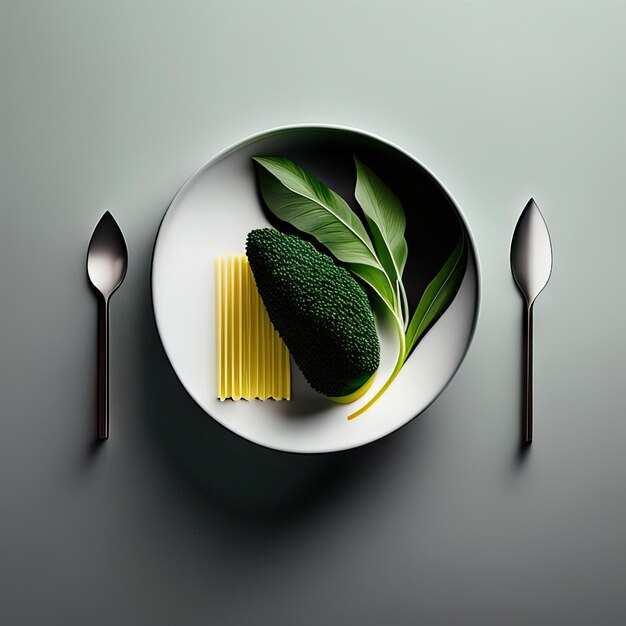 Foto luxus-teller mit veganen speisen