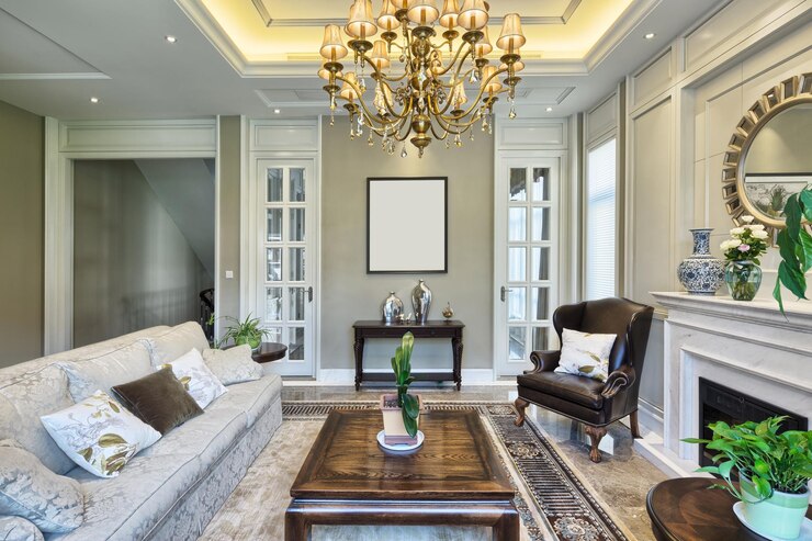 Luxus-Wohnzimmer-Interieur
