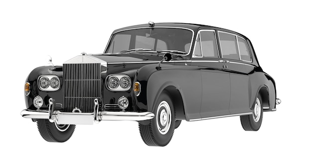 Luxusauto isoliert auf dem Hintergrund 3D-Rendering-Illustration