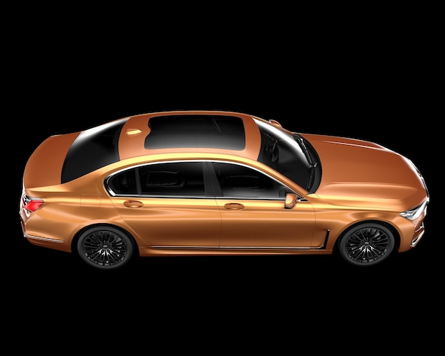 Luxusauto isoliert auf Hintergrund 3D-Rendering-Illustration