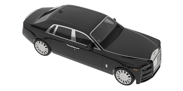 Luxusauto isoliert auf Hintergrund 3D-Rendering-Illustration