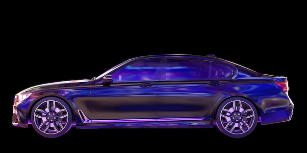 Luxusauto isoliert auf Hintergrund 3D-Rendering-Illustration