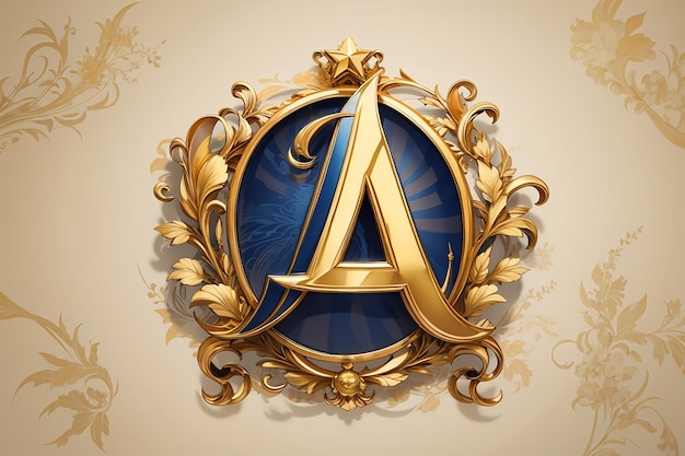 Luxusbrief ein Logo königlicher goldener Stern