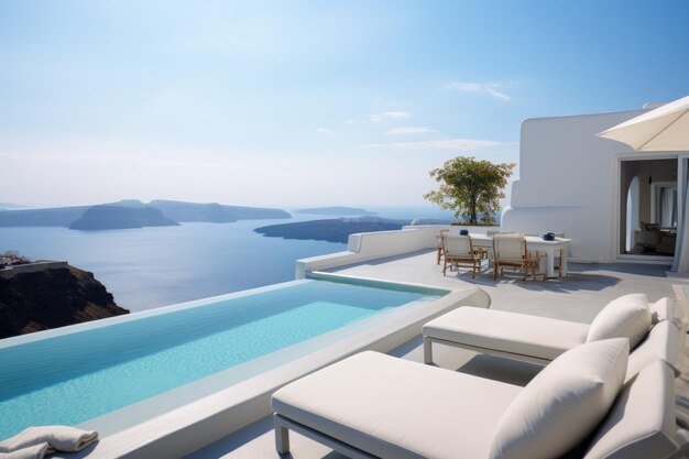 Foto luxushotel-resort auf santorini