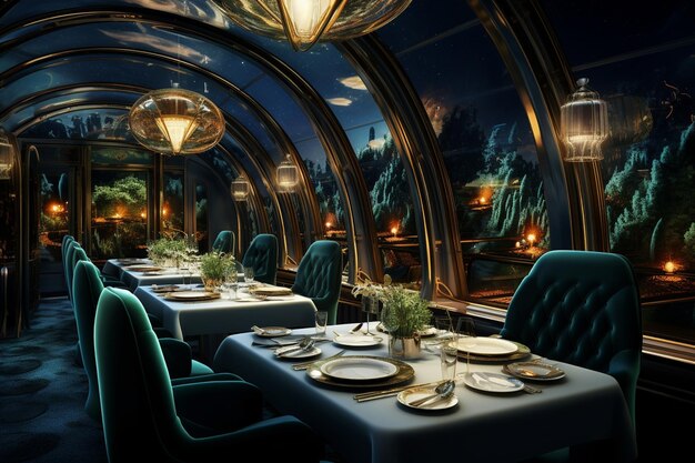 Foto luxusreise-konzept mit feinen restaurants