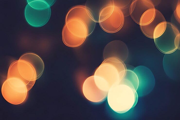 Foto luz abstracta bokeh luces desenfocadas y fondo de sombra tono vintage
