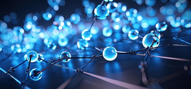 una luz azul de Navidad con luces en ella