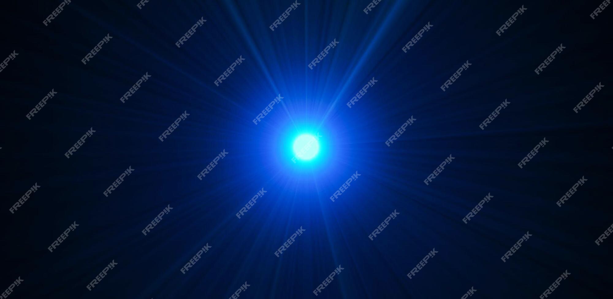 Una luz azul en la oscuridad Foto Premium