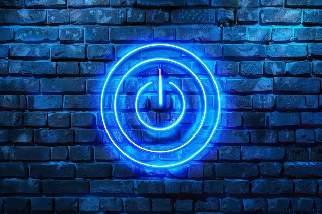 una luz azul que se enciende en un círculo