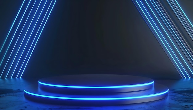 una luz azul que está encendida