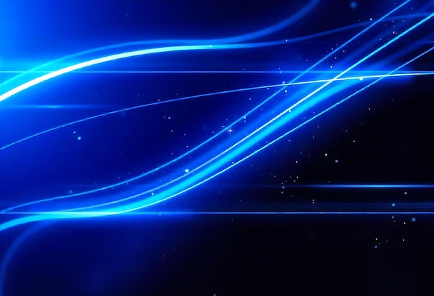 una luz azul que está en un fondo negro