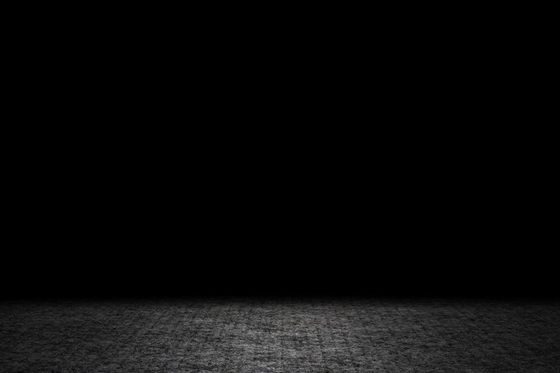 Foto la luz brilla en el suelo de la alfombra gris en una habitación oscura con fondo abstracto de espacio de copia