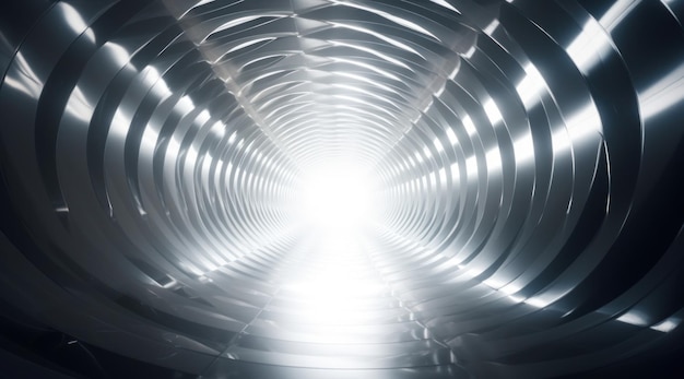 Foto una luz brillando a través de un túnel