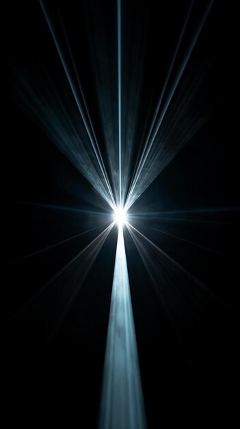 Foto una luz brillante brilla a través de un fondo negro