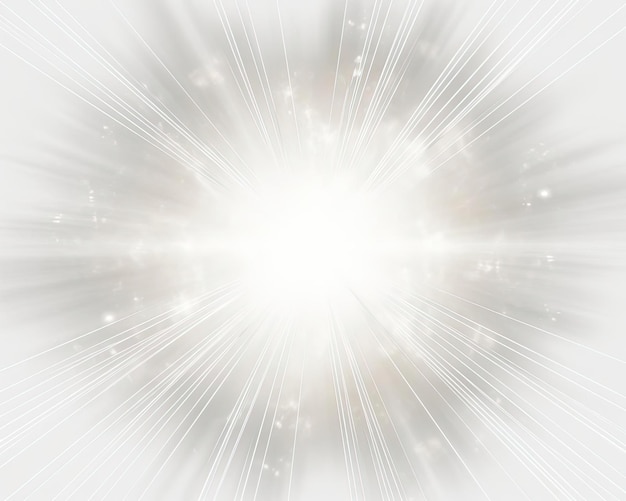 una luz brillante de una estrella en un fondo transparente