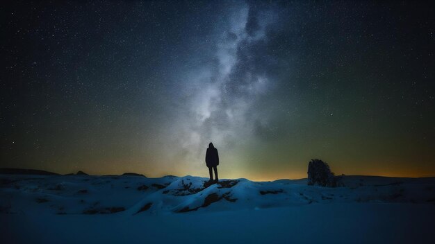 Foto luz brillante sobre un fondo negro