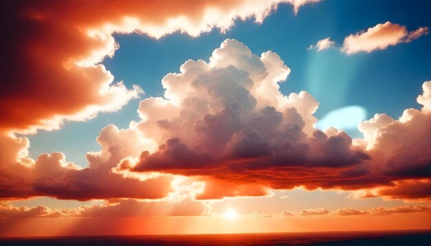 La luz del cielo en las nubes