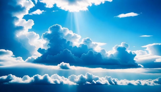 La luz del cielo en las nubes