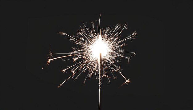 Foto luz cintilante circular e faíscas com trilhas externas de brilhos feitas usando bastão de brilho