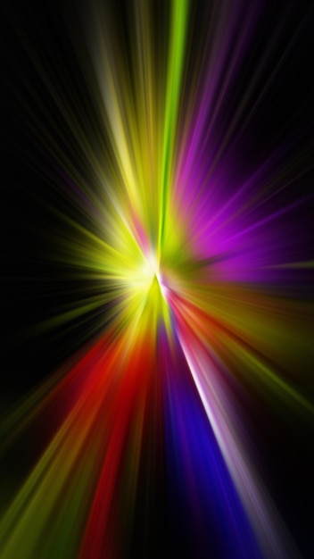 Una luz de colores estalló con la palabra luz en el medio.