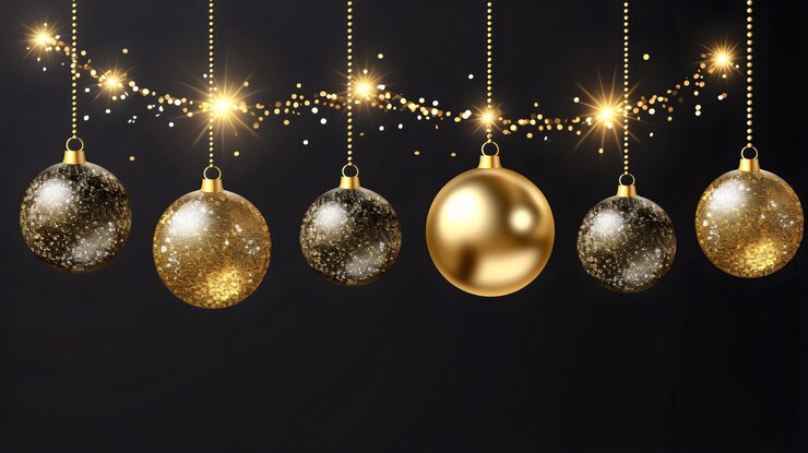 Luz decorada de Feliz Navidad creada con IA generativa