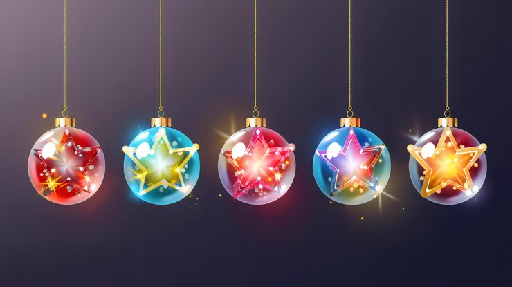 Luz decorada de Feliz Navidad creada con IA generativa