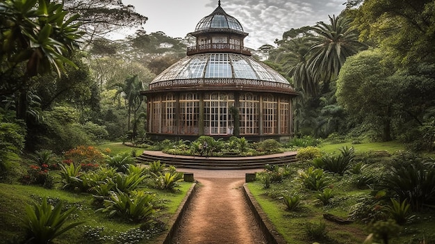 Luz do dia no Jardim Botânico de Curitiba