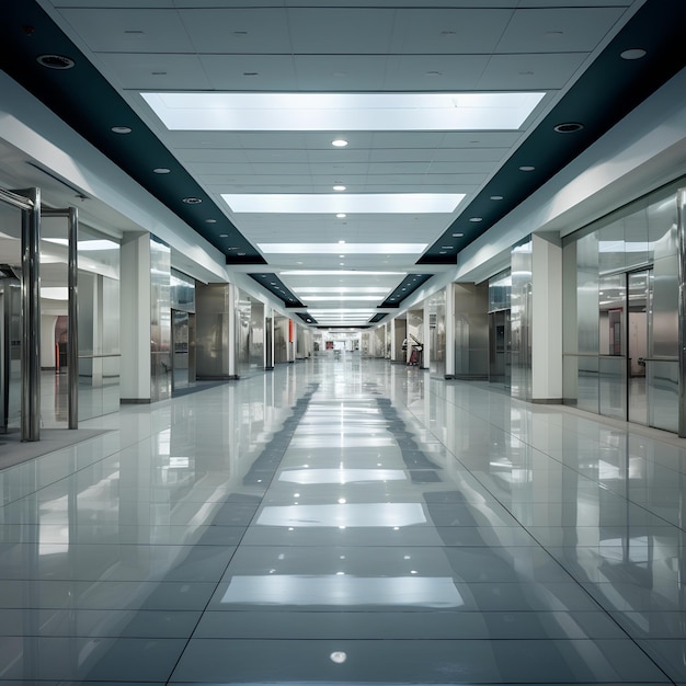 Luz del espacio liminal del centro comercial