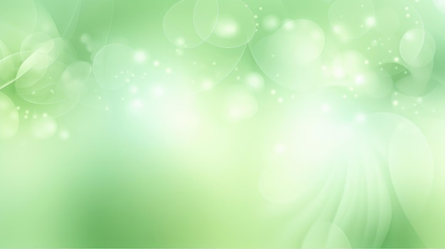 Luz de fondo suave y tranquilizadora verde Ilustración de fondo con luces suaves