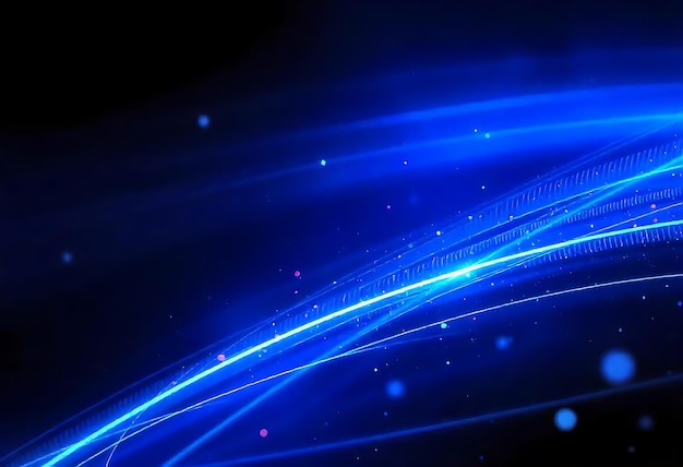 una luz led azul que se enciende