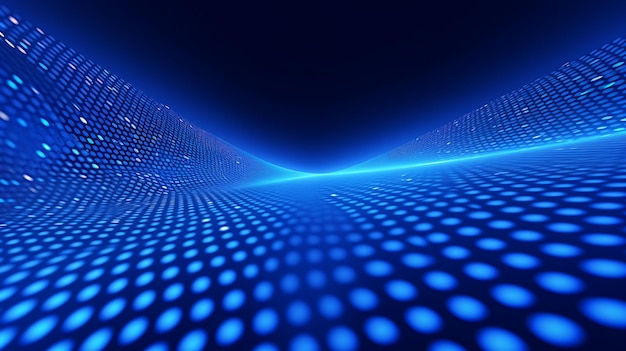 una luz LED azul que se ilumina con un fondo azul