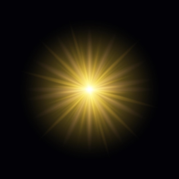 Luz de llamarada solar efecto de luz de llamarada de la lente especial