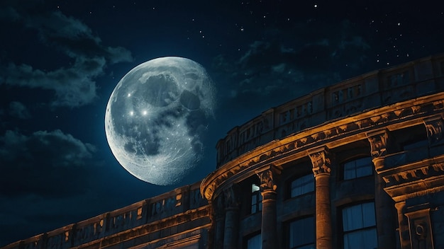 La luz de la luna ilumina un punto de referencia histórico