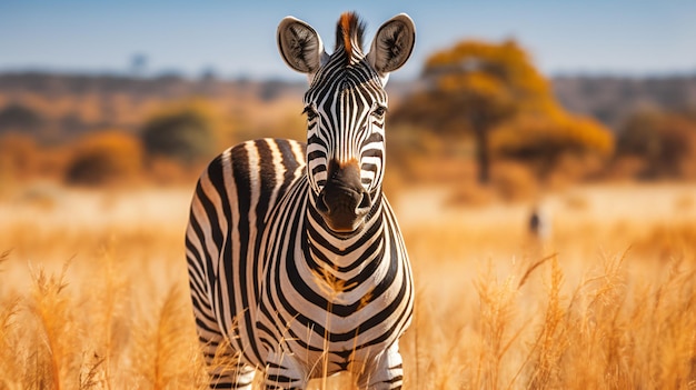 Luz natural da zebra na natureza