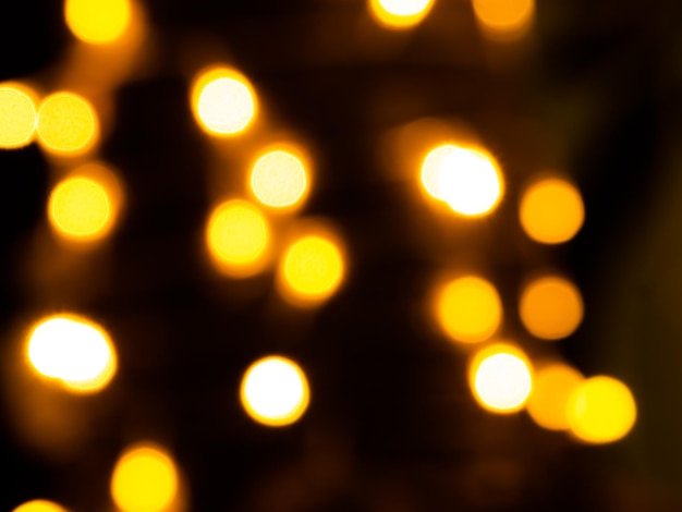 Luz Noite Bokeh Fundo Preto Escuro Abstrato Laranja Azul Colorido Efeito Círculo Brilho Pano De Fundo Desfocado Para Convite Especial Gala Cartão De Aniversário Celebração De Férias De NatalFeliz Ano Novo 2023