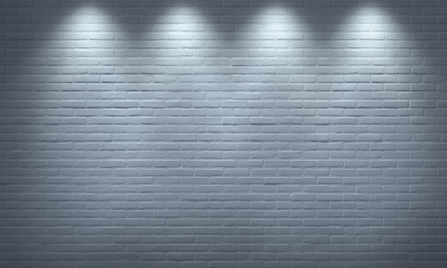 Luz de punto de pared de ladrillo blanco