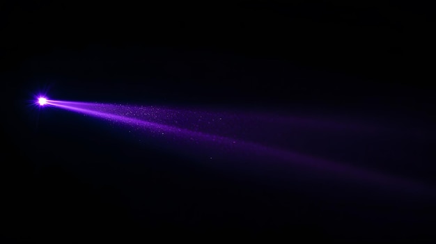 luz púrpura de una linterna sobre un fondo negro
