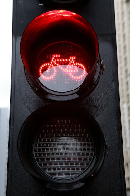 Foto luz roja para bicicleta