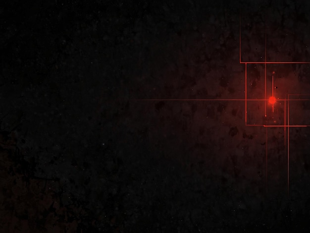 una luz roja está en un fondo negro con una línea roja en el centro