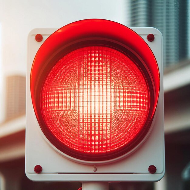 Foto una luz roja que está en una luz roja