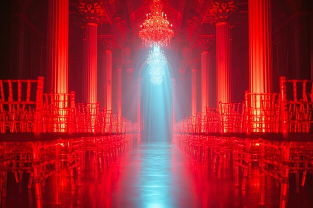 Luz roja en el salón de bodas