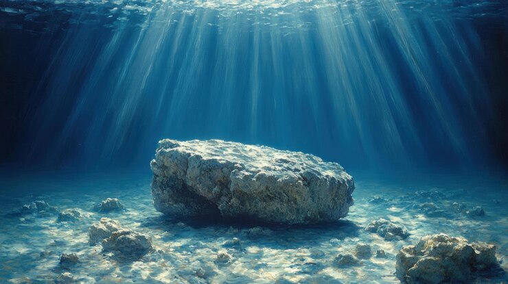 La luz del sol bajo el agua