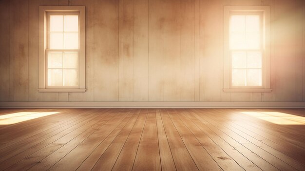 La luz del sol brilla a través de la ventana hacia la habitación.